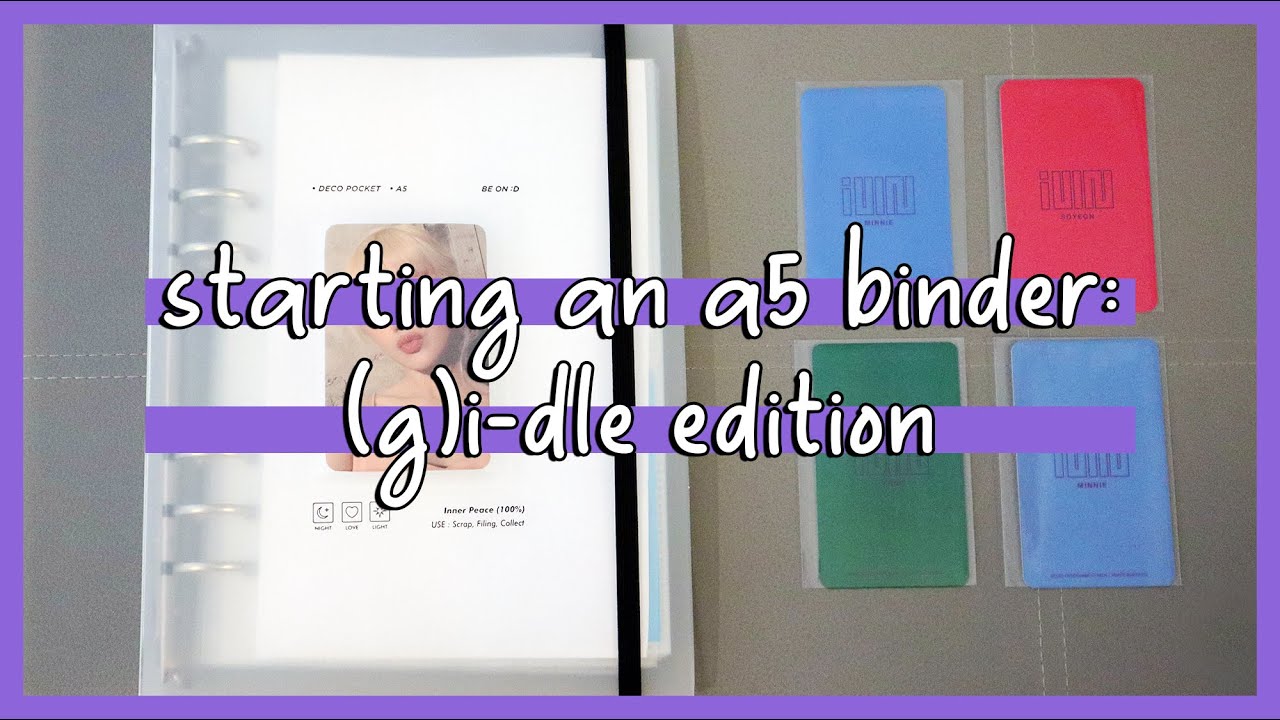 storing photocards in my binders #46 ☆ (g)i-dle a5 binder