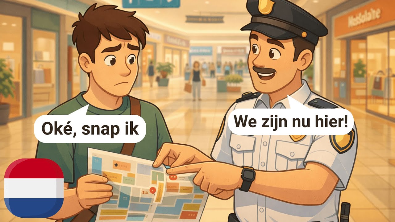 10 Short Dutch Conversations (With Subtitles) | A1-A2 | Shopping Mall Walk