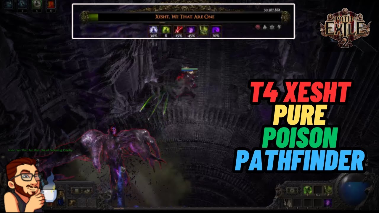 T4 XESHT - BREACH PINNACLE BOSS - PURE POISON PATHFINDER -NO CRIT/DECOMPOSE/EYE OF THE WINTER - POE2