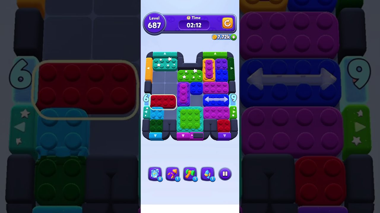 Solve Color Block Jam 687