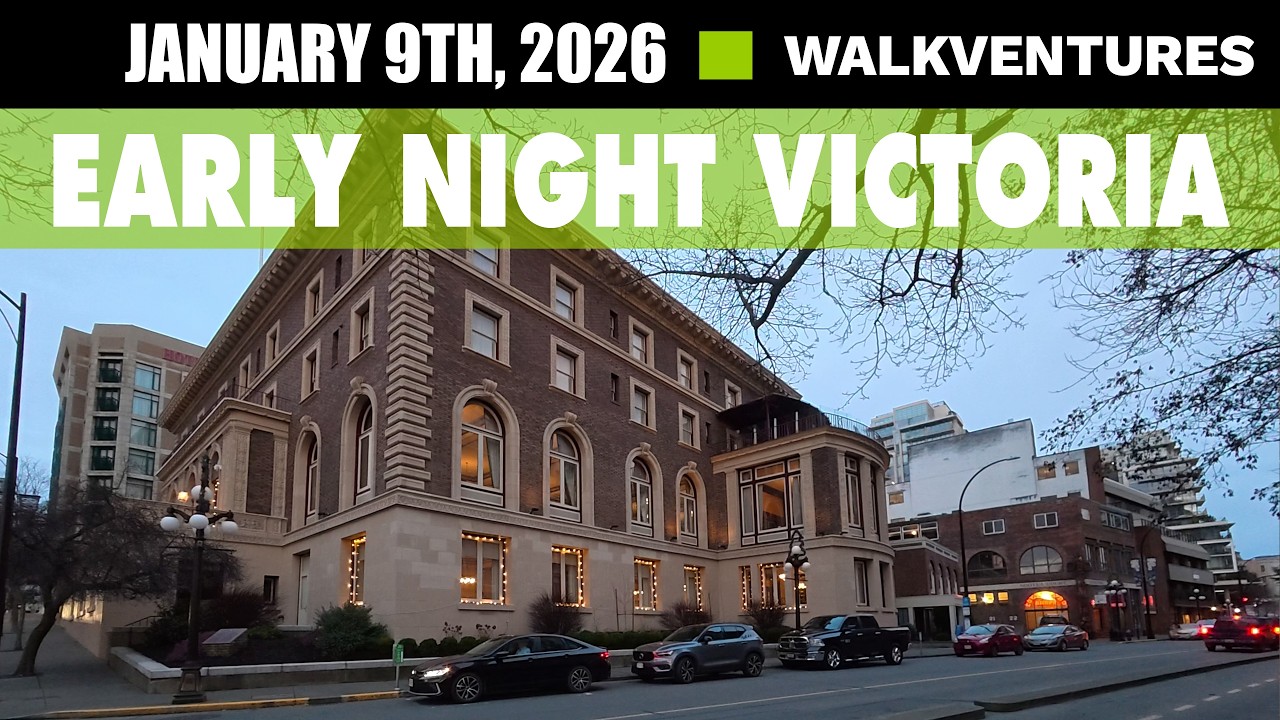 Victoria BC Walking Tour [4K] Downtown Evening Walk | January 9th, 2026 | DJI Action 6