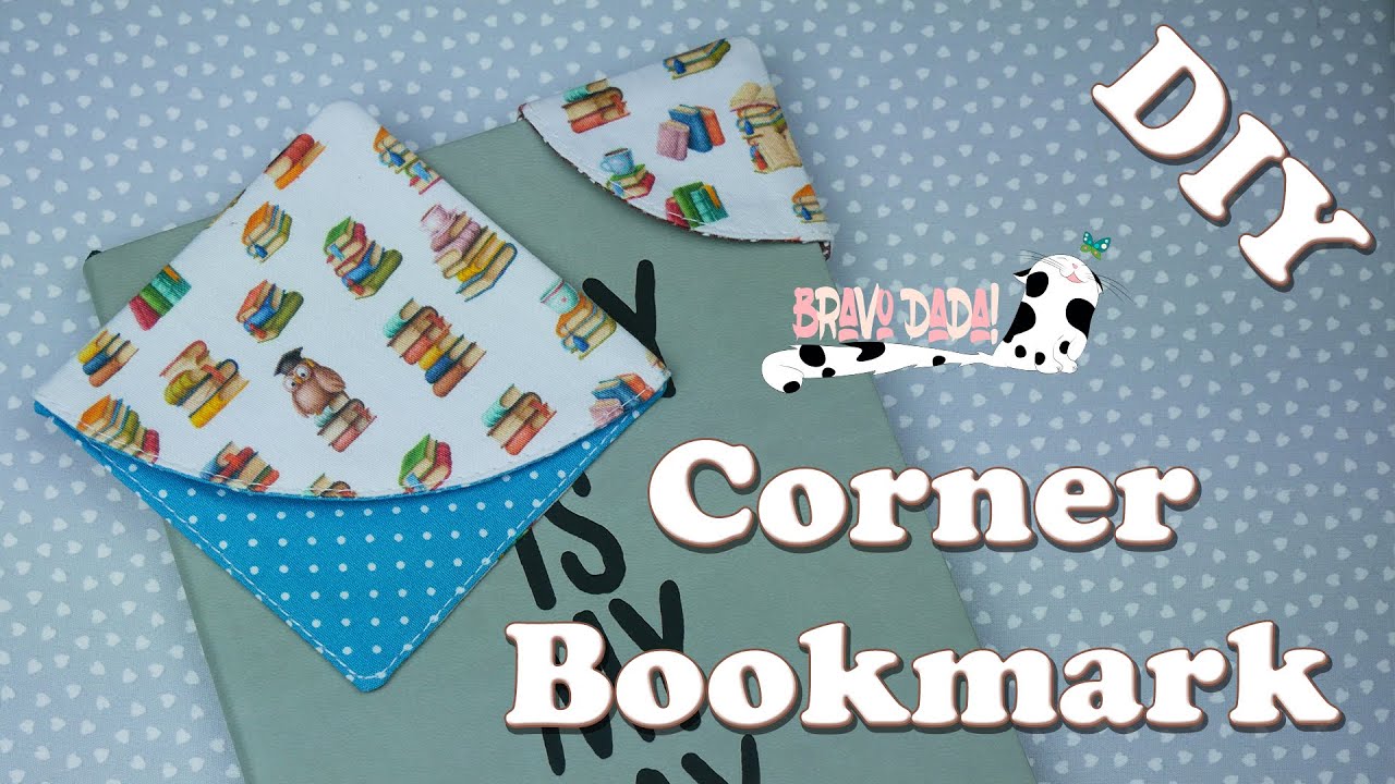 DIY How to Make a Fabric Corner Bookmark | 2 Sizes | Sewing Tutorial | Free Templates | Bravo Dada!