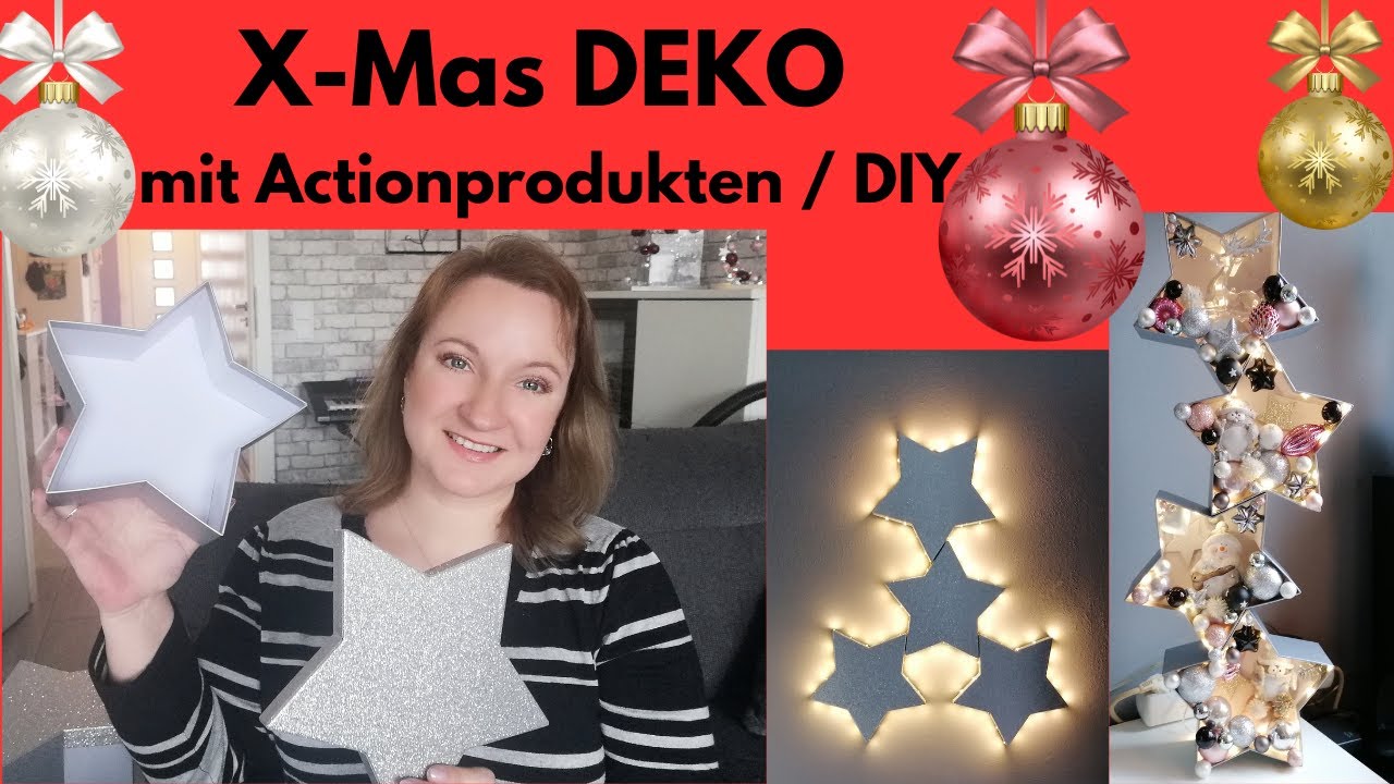 Günstige Weihnachtsdeko selber basteln mit Geschenkboxen von Action / Wand - und Standdeko