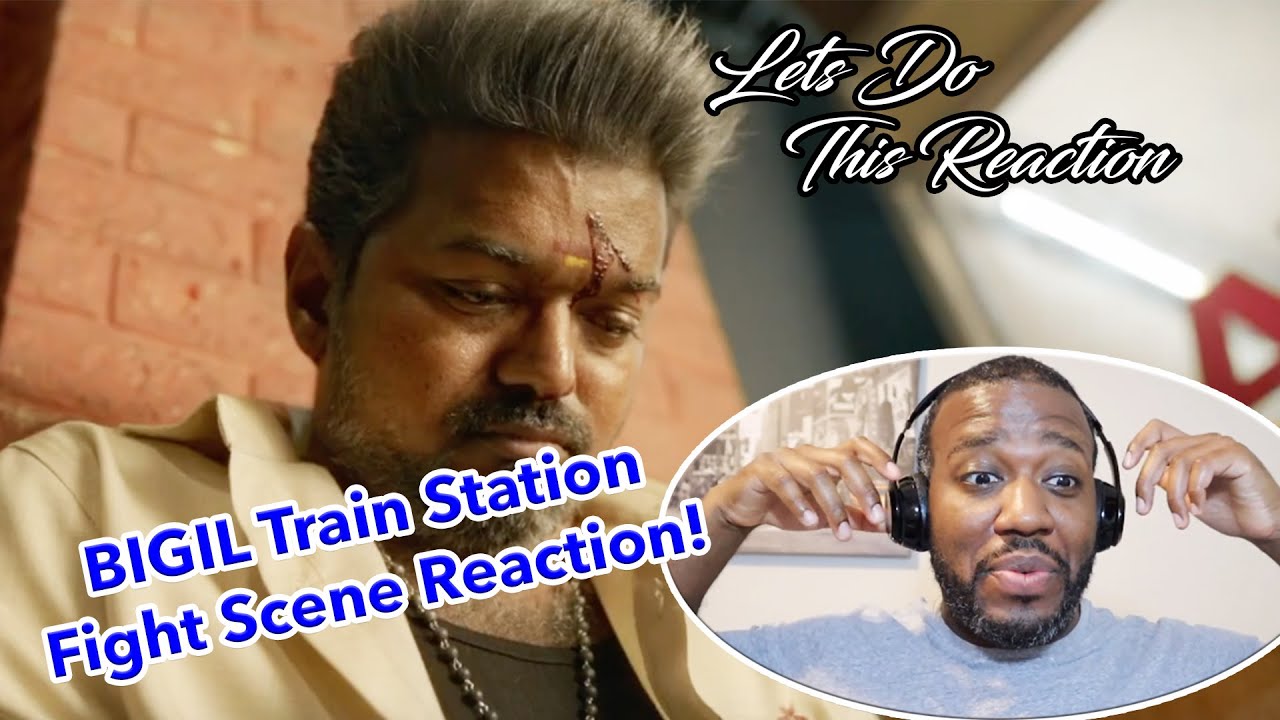 BIGIL Train Station Fight Scene Reaction | Vijay