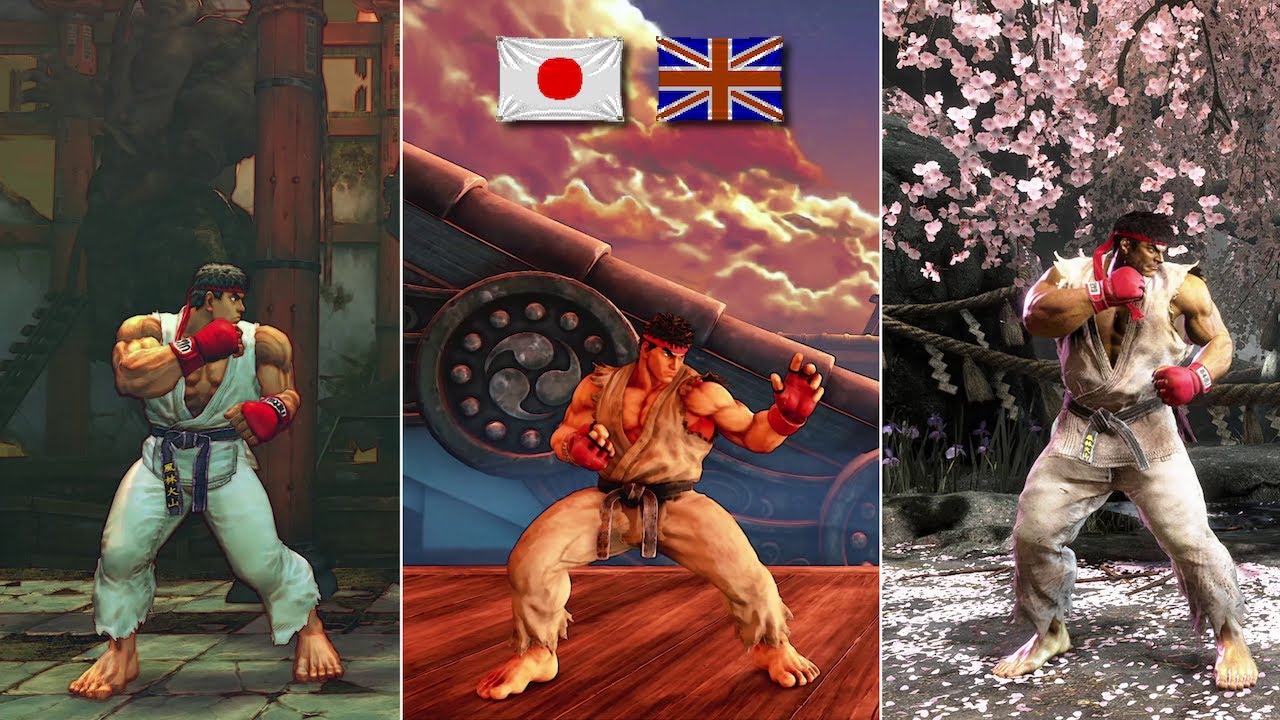 Ryu Intro and Stance in Street Fighter IV - V - VI