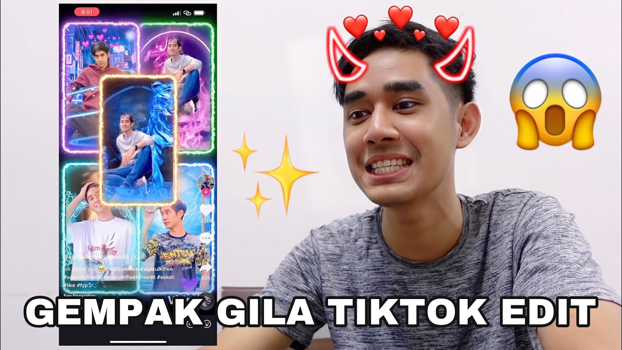 GILA GEMPAK WOI 😱 REACT TIKTOK FANS EDIT AQILZULKIFLEE 😍