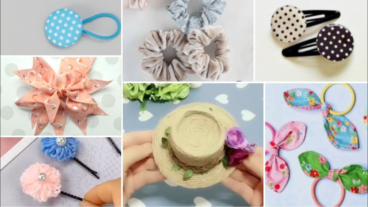 5 Easy Hair Accessories making at home from old clothes/ Recycle old clothes