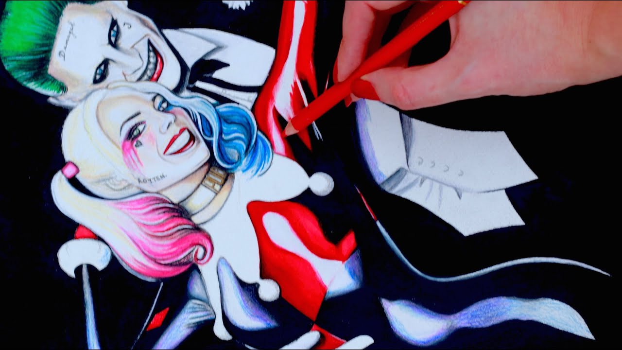 HARLEY QUINN & THE JOKER Drawing ❤️