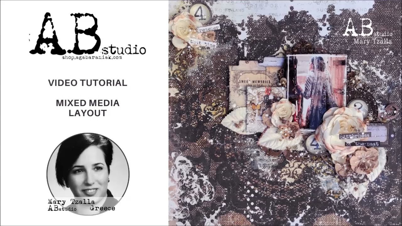 Step-by-Step Tutorial Mixed Media Layout ''Bitterness of the past'' for ABStudio