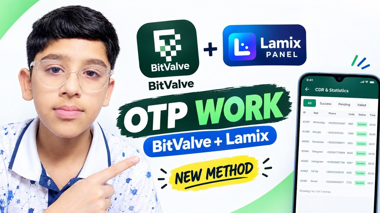 OTP Work New Method 🔥 | BitValve + Lamix Panel Complete Guide