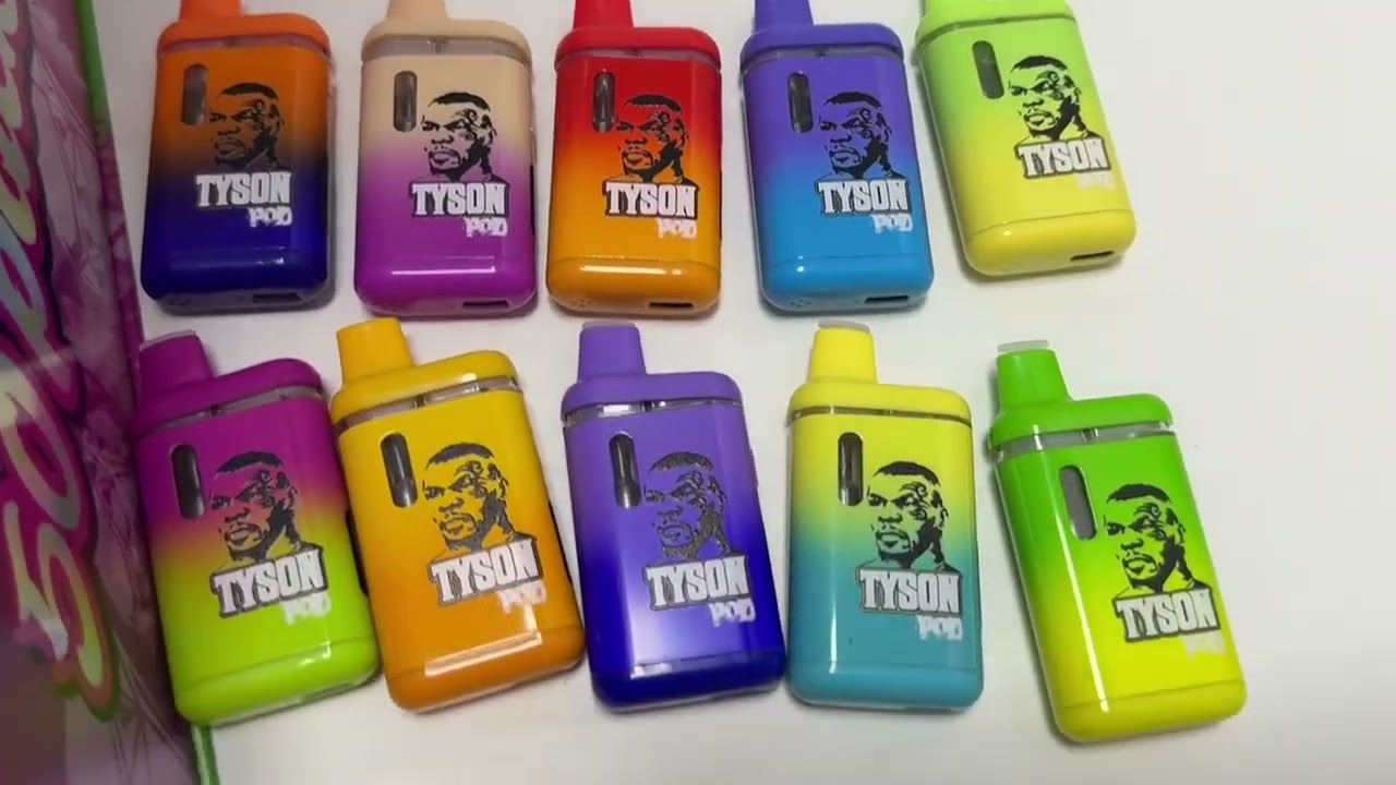 Vaporisateur de CBD en Europe Tyson Pods 1 gramme 2 grammes de vape jetable thc vaporisateurs