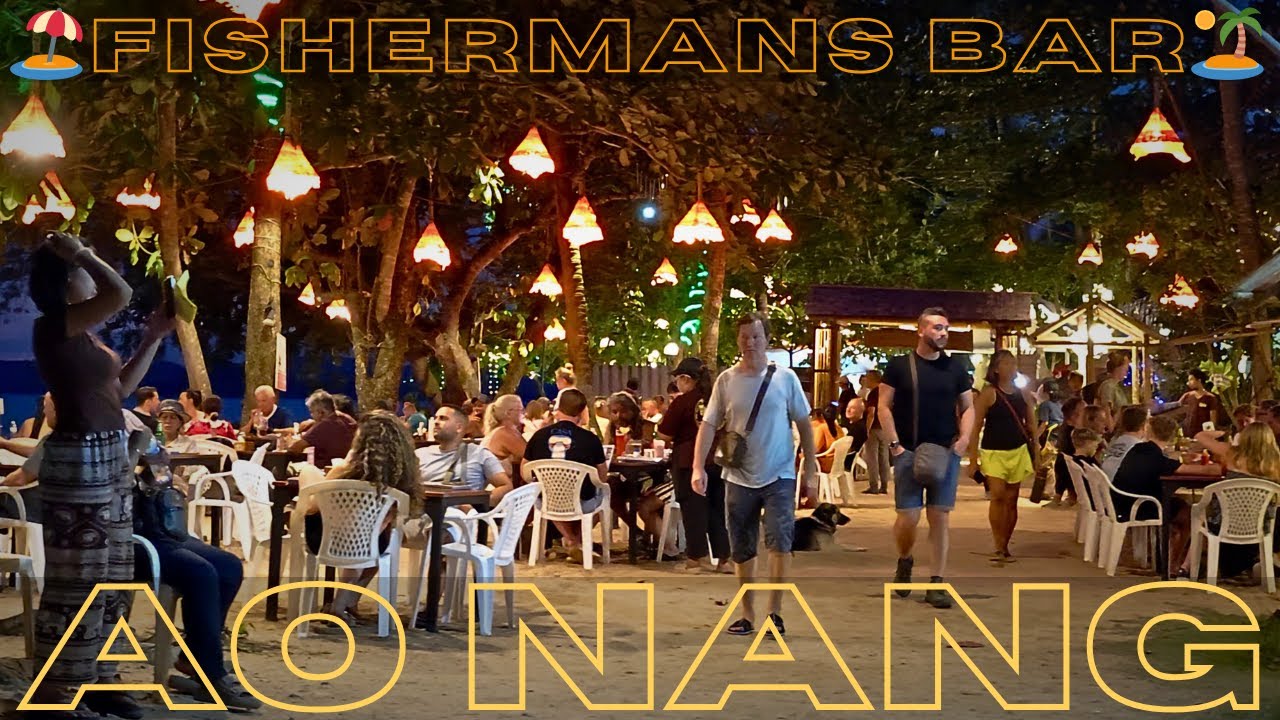 The Fisherman’s Bar 🌅 Sunset Dinner, Lantern Lights & Amazing Atmosphere - Ao Nang Krabi Thailand
