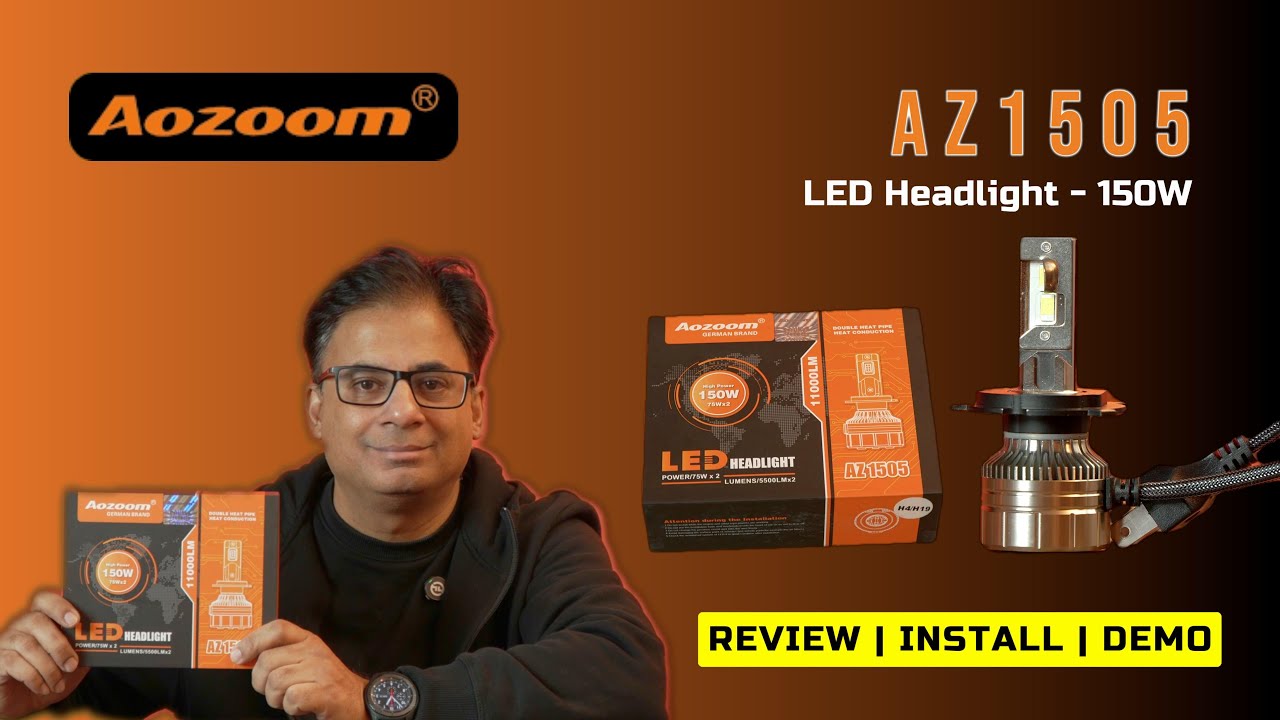 Aozoom AZ1505 150W LED Headlights: Unbox, Install, Night Demo!