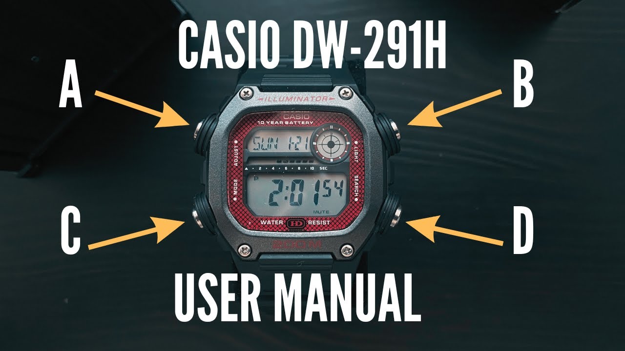 Casio DW-291H How To Set The Time And All Features Breakdown