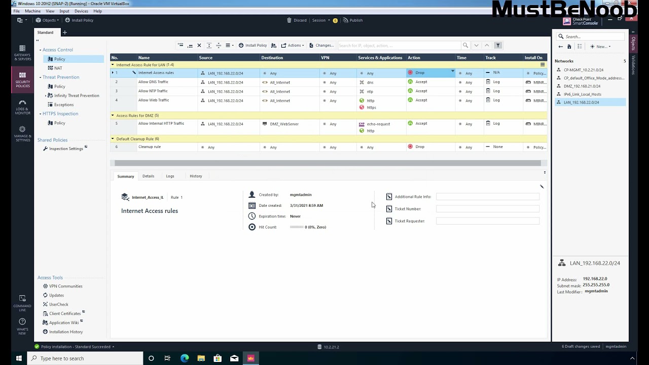 LAB:19 How to Use Inline Layer Rules in Check Point R81