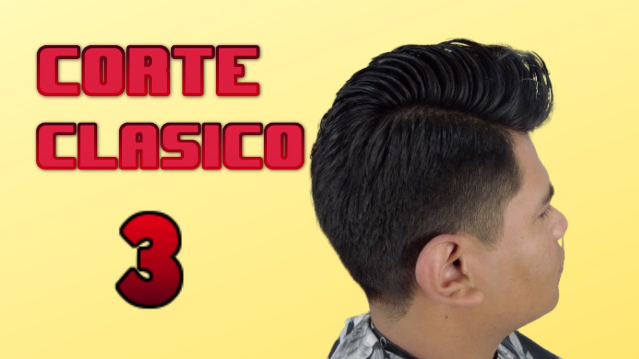 Corte de cabello hombre clásico con el numero 3