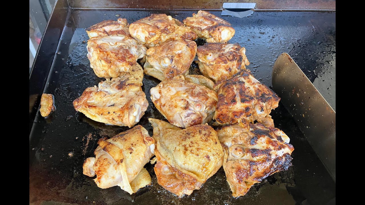 My Blackstone Griddle Grills a Bunch of Chicken Thighs