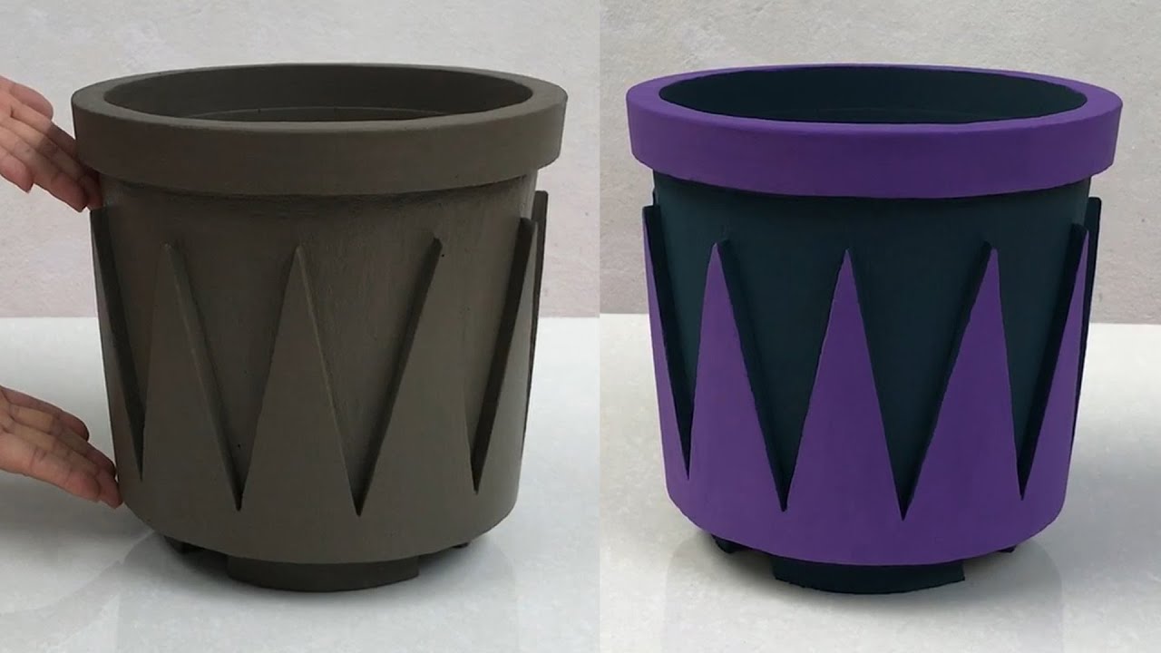 Beautiful And Easy - The Idea Of Creating Unique Flower Pots From Cement