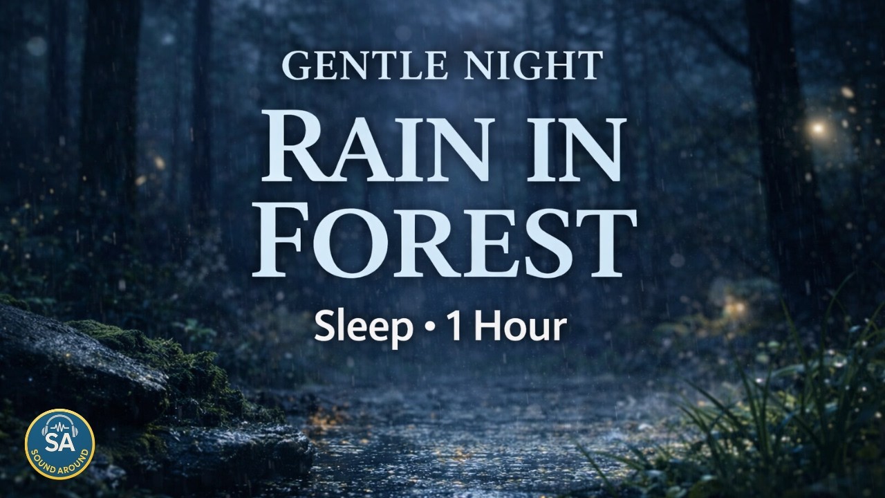 🌧️ Gentle Night Rain in Forest – Calm Nature Sounds for Sleep & Relaxation