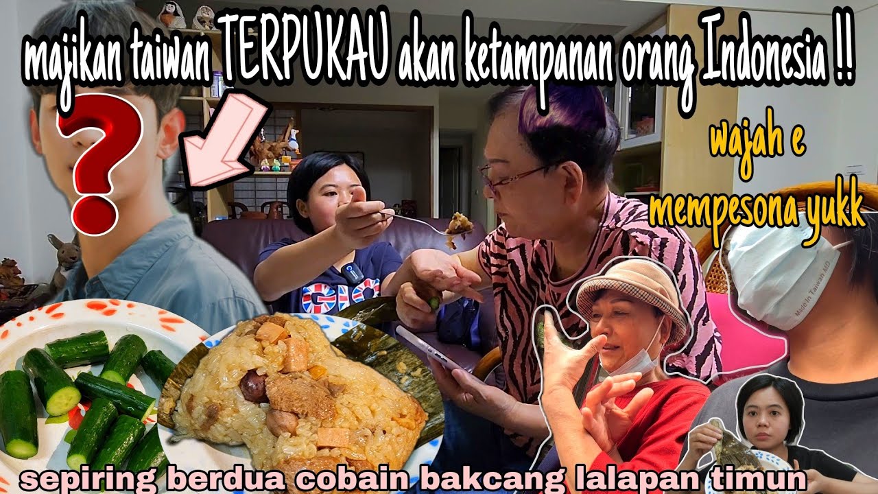 MAJIKAN TERPUKAU DENGAN KETAMPANAN ORANG INDONESIA ‼️ Makan sepiring berdua cobain bakcang