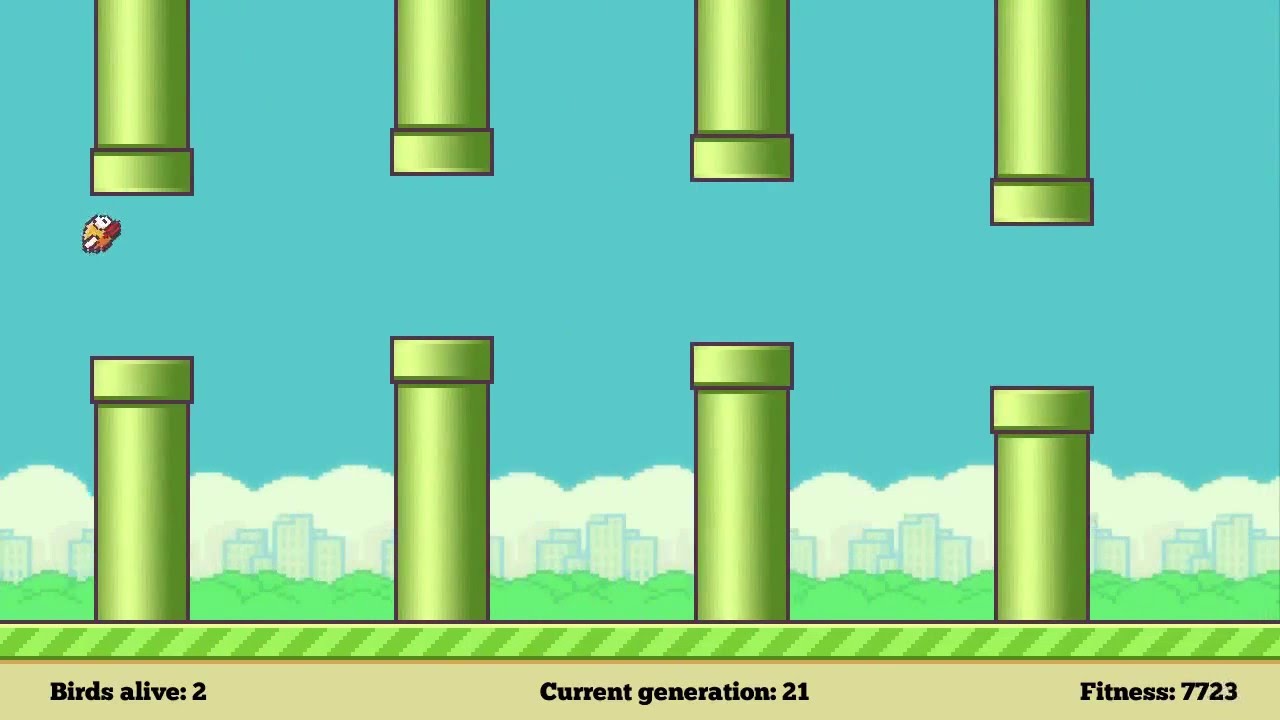 An application of NEAT in flappy bird