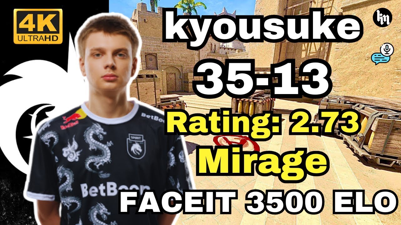 kyousuke 35-13 FACEIT 3500ELO matchup (mirage) | Jan 24, 2024 #cs2 #pov