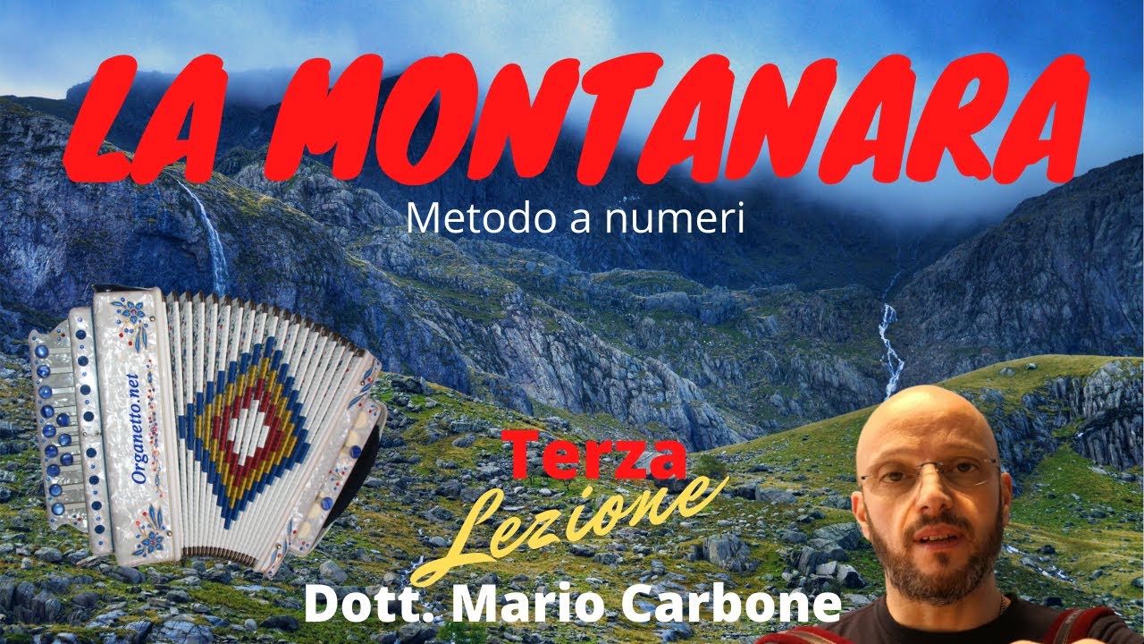 Lezione di organetto - 3a Lezione - LA MONTANARA -Tarantella - Metodo a numeri
