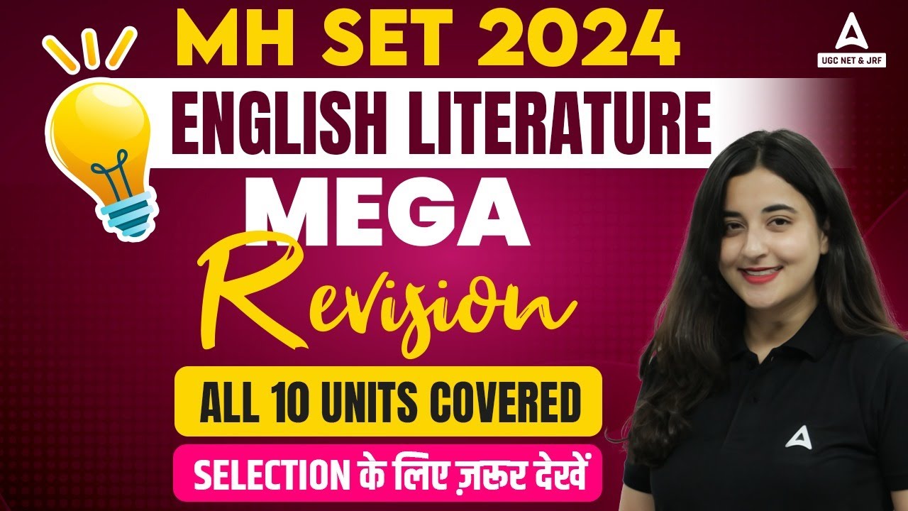 MH SET English Literature Marathon 2024 | MH SET English(All 10 Units) By Aishwarya Puri