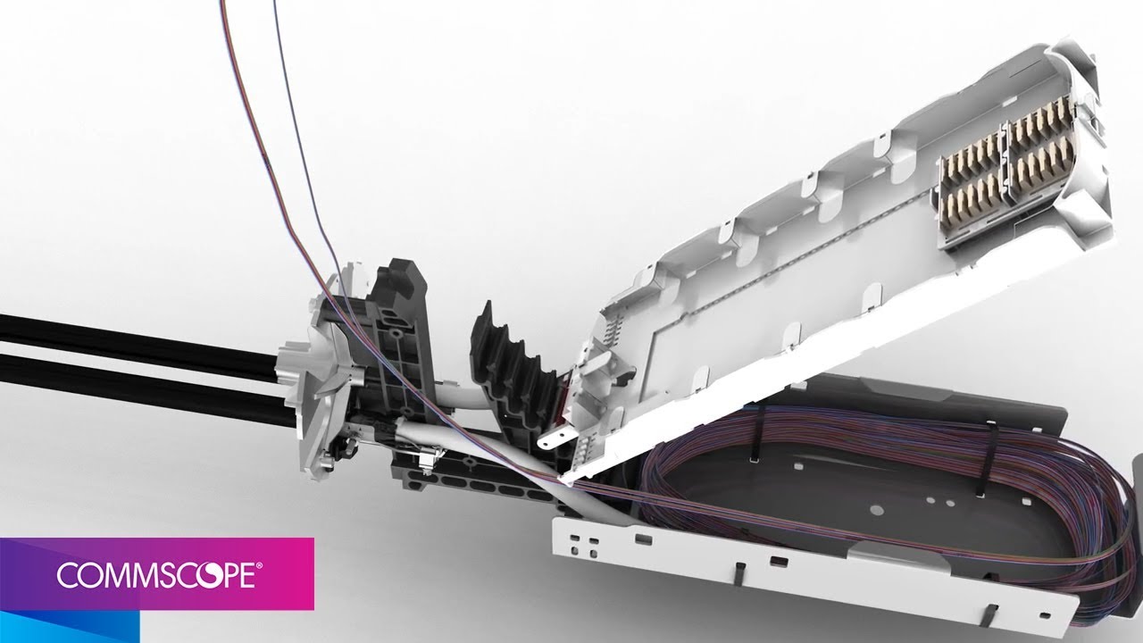 Dressing ribbon fiber into FOSC and splice tray