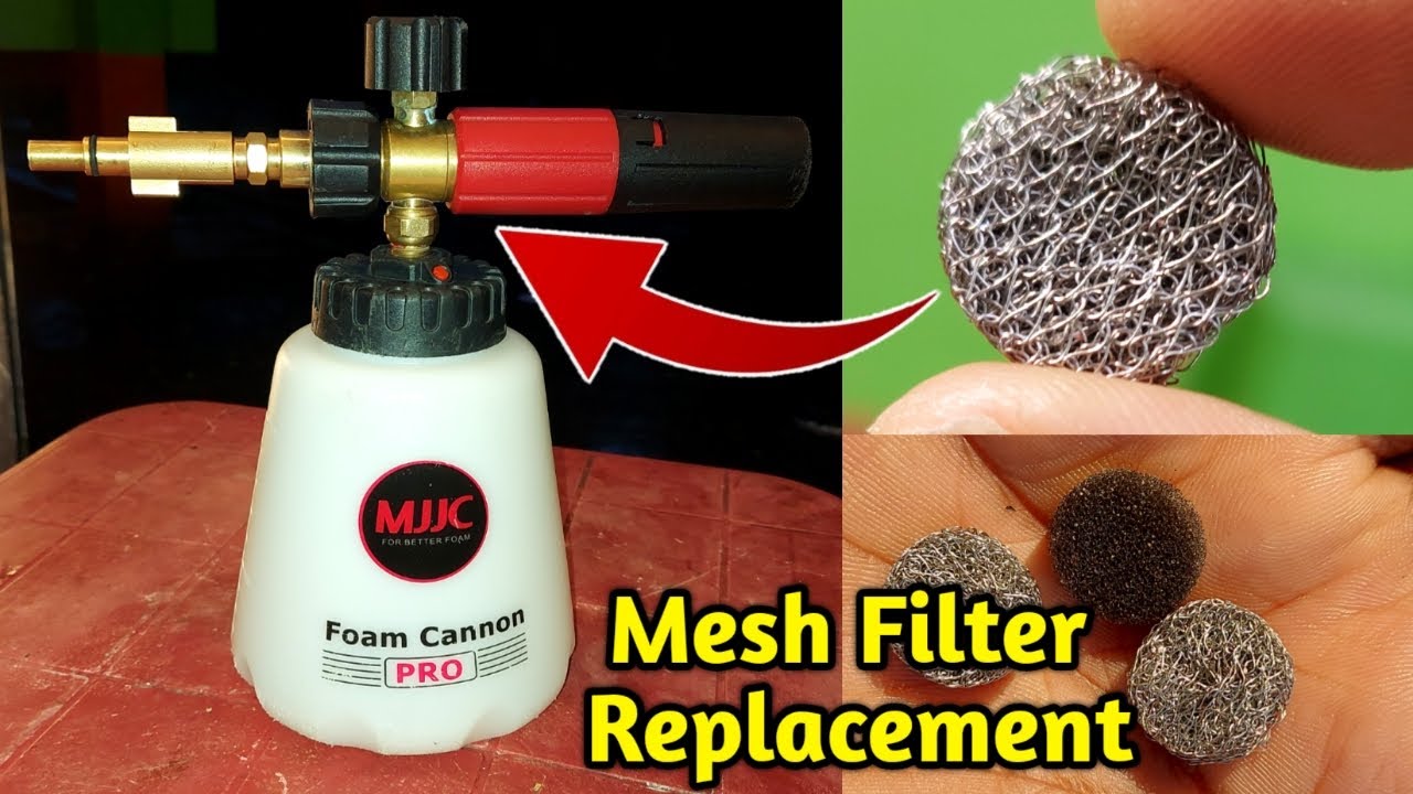 Mesh Filter Replacement on MJJC Foam Cannon Pro | How to change Foam Lance Mesh Filter?