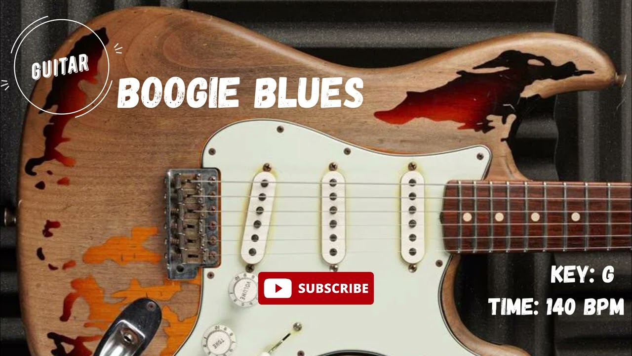 BOOGIE Blues Backing Track GUITAR Jam in G