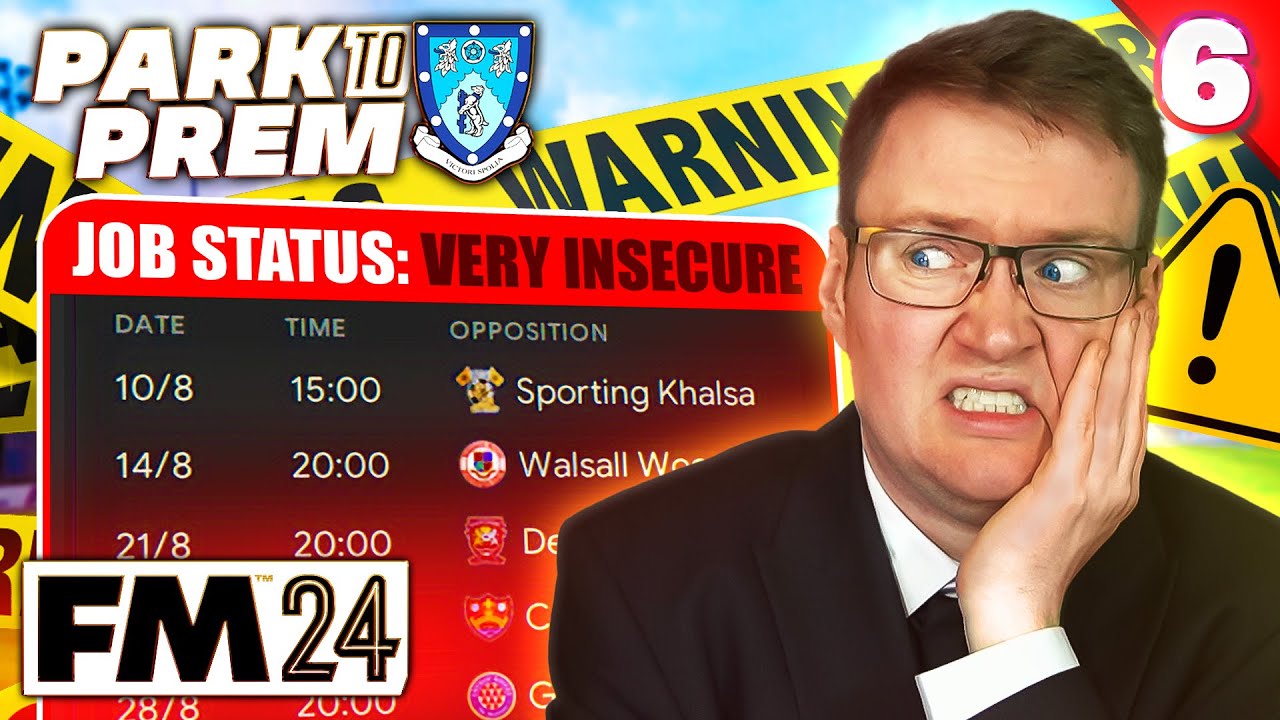 10 POINTS IN 5 GAMES TO SAVE MY JOB - Park To Prem FM24 | Episode 6 | Football Manager 2024