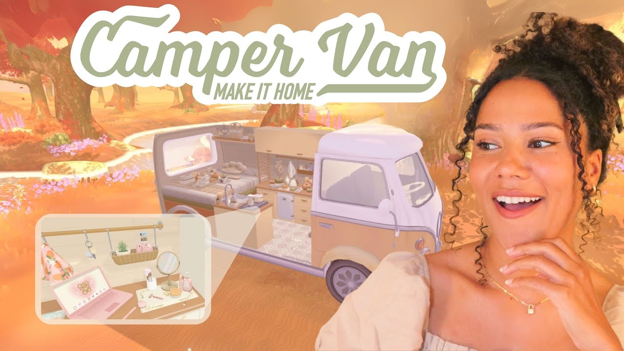 cozy CAMPER VAN game!🚐 unpacking meets sims!!