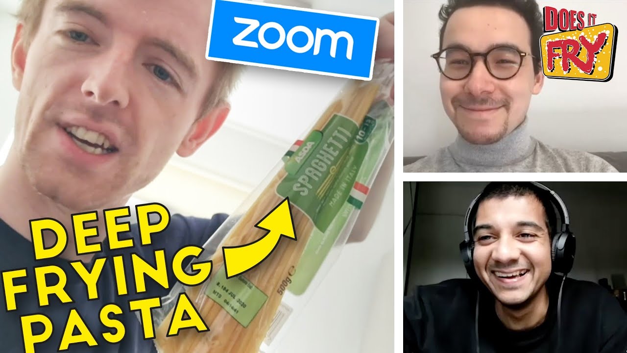 I DEEP FRIED PASTA ON ZOOM | Does it Fry?