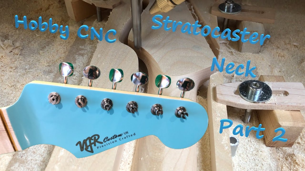 Workbee CNC router Stratocaster style guitar Neck spoke wheel truss rod Part 2 NJR Custom Guitars