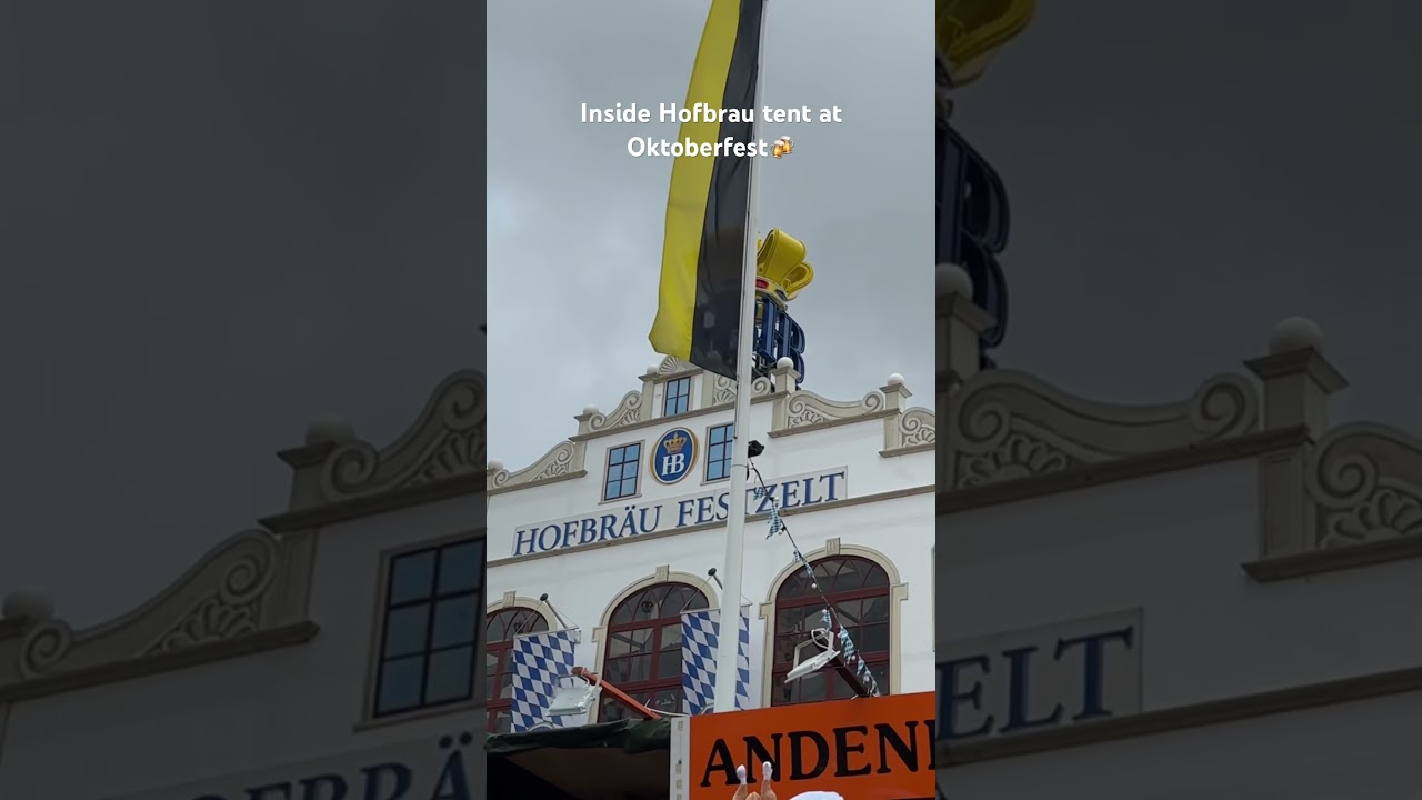Hofbrau tent at Oktoberfest in Munich, Germany🇩🇪🍻🥨 #oktoberfest #m&uuml;nchen #munichgermany