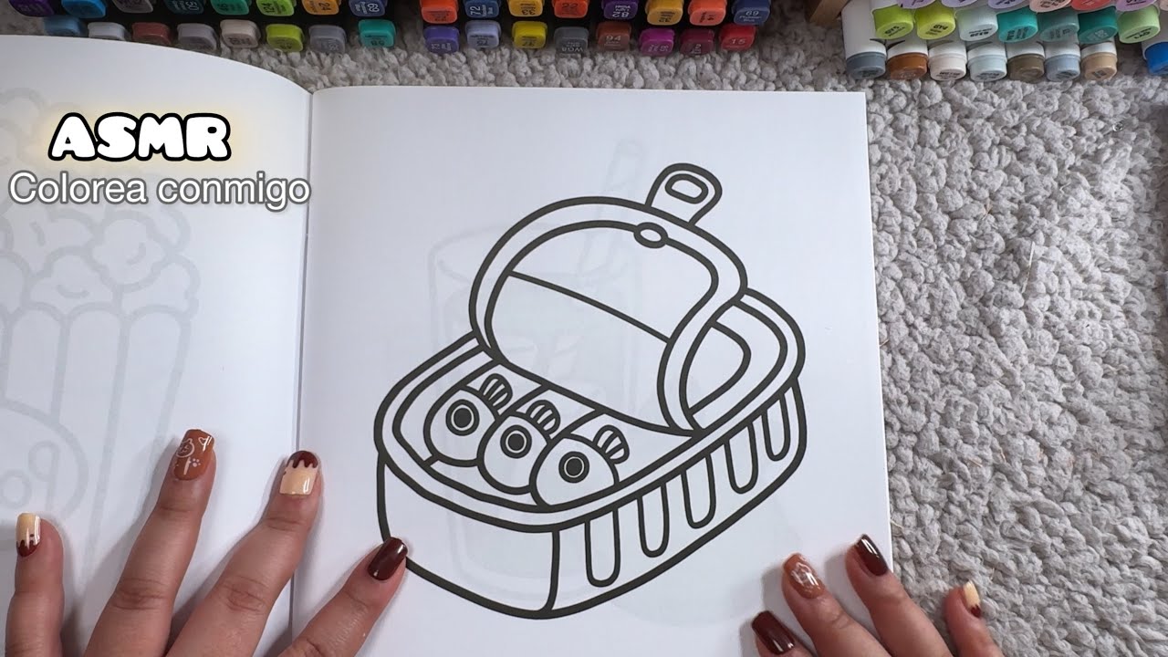 ASMR | colorea conmigo Coco Wyo Food Drink SWEETS #coloring #ohuhumarkers 