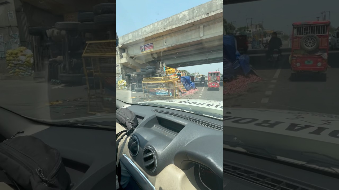 Shamli me Fir Se Pyaj Ka Truck Palat Gaya #shamli #accidentnews