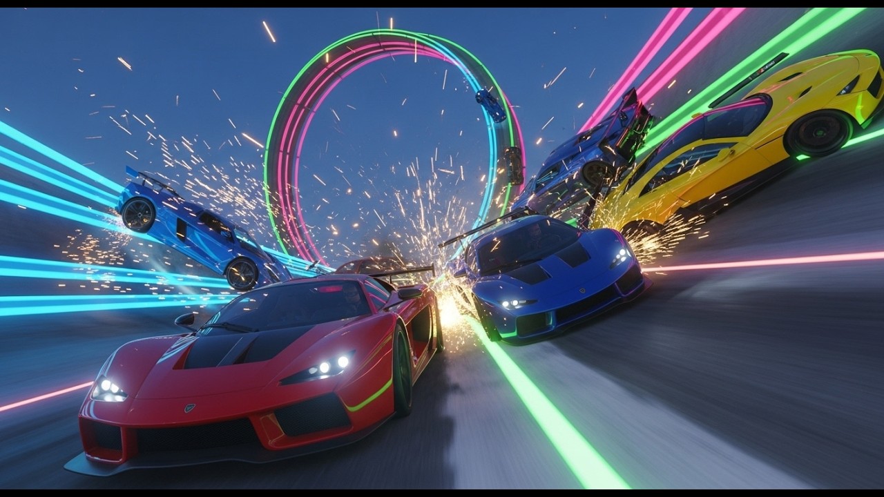 The Craziest GTA V Stunt Race Ever Built