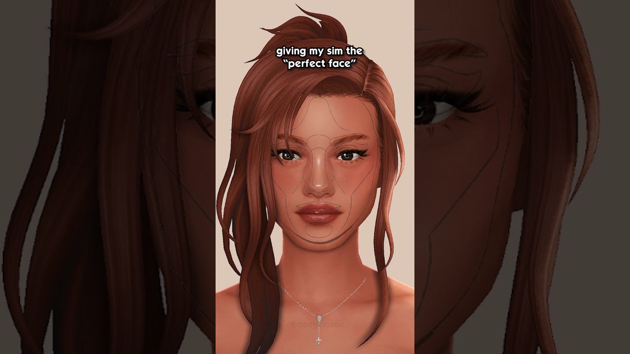 giving my sim the PERFECT face🪞| the sims 4 #sims #thesims4 #sims4 #shorts