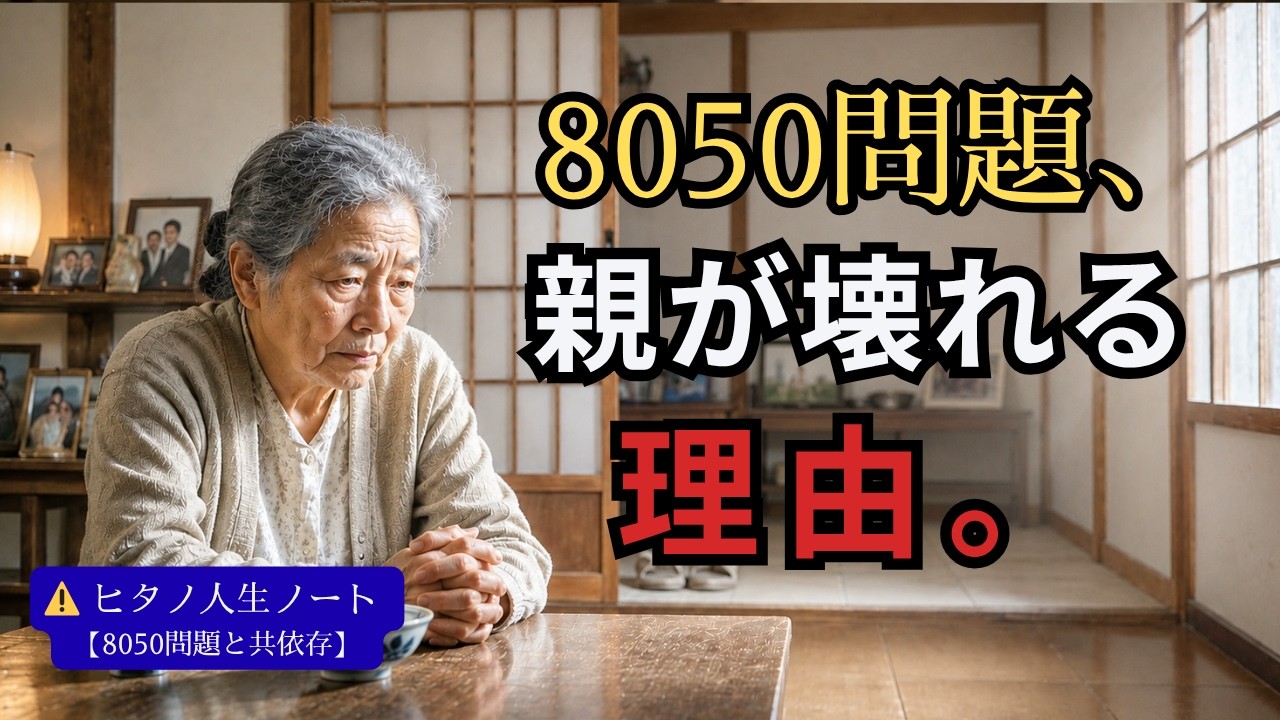 【警告】真面目な親ほど「地獄」を見る。8050問題に隠された共依存の罠と老後の絶望