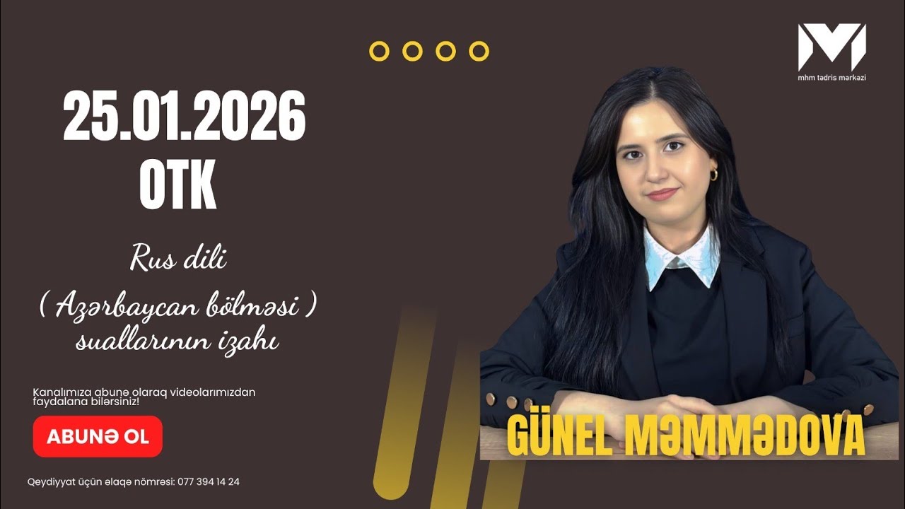 25.01.2026. OTK Rus dili (xarici dil kimi)