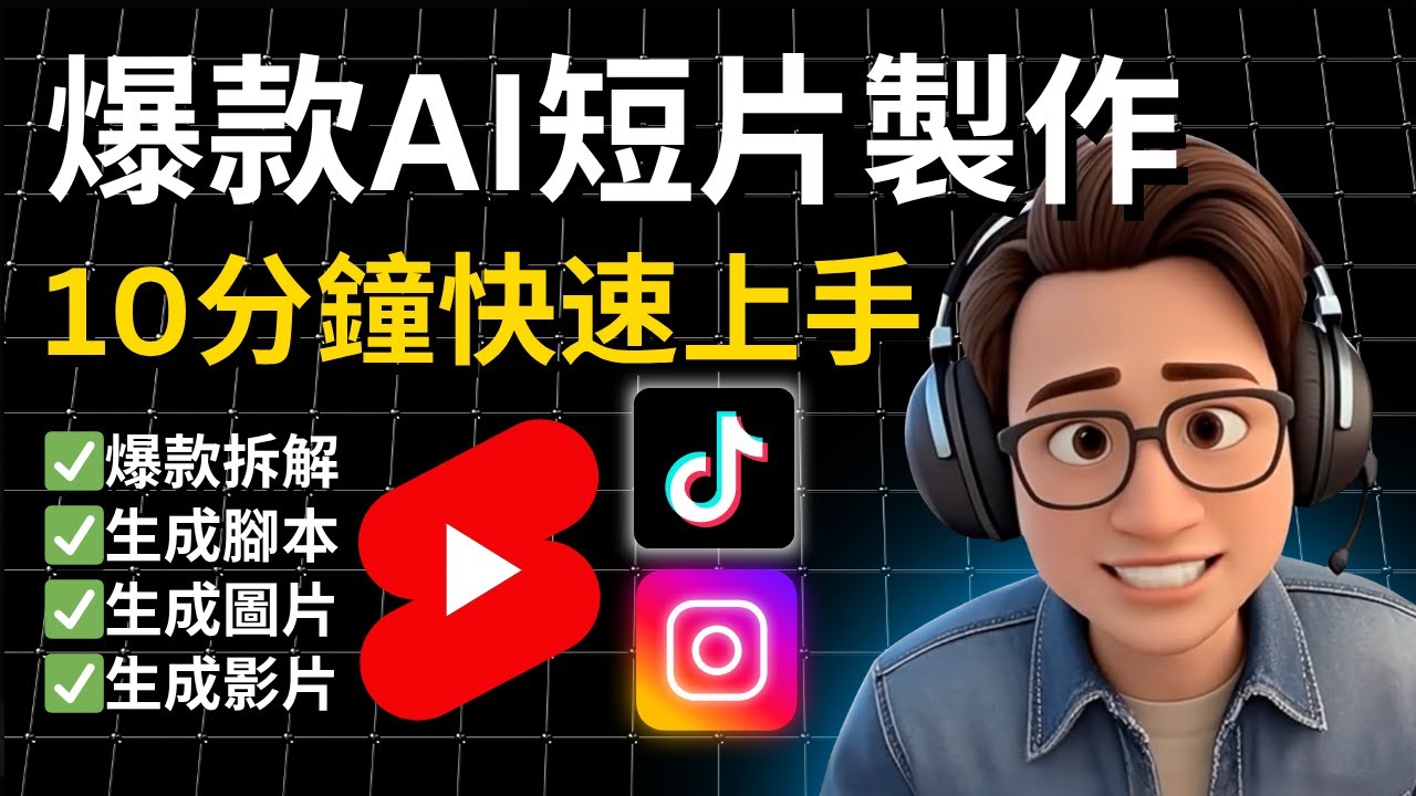 AI短片爆款秘訣公開！十分鐘快速上手，爆款拆解，生成腳本，生成圖片，生成影片，人人都可以學會