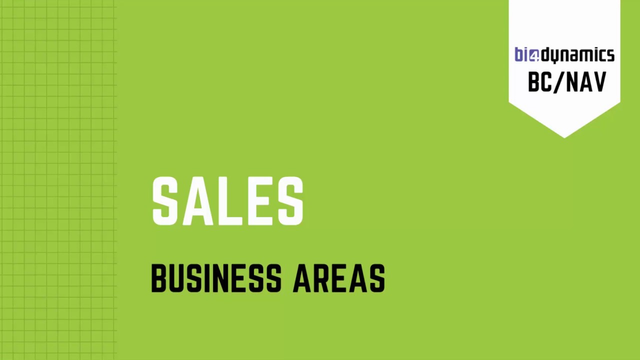 Sales - BI4Dynamics BC / NAV Business Areas