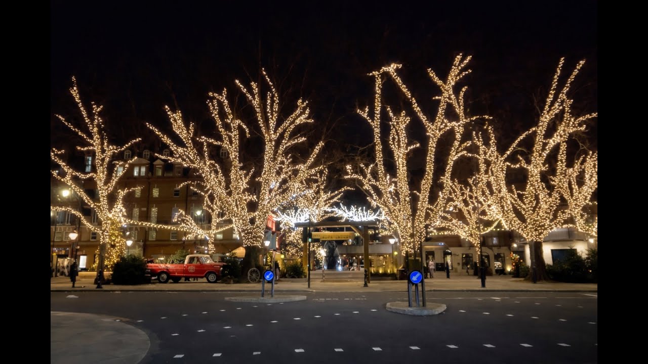 Driving through London on Christmas – Stunning 4K Night Tour of Central London