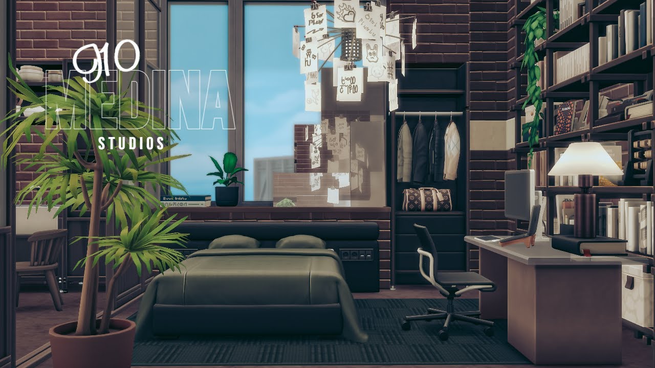 Writer’s Studio Apartment | 910 Medina Studios | CC | The Sims 4 Stop Motion