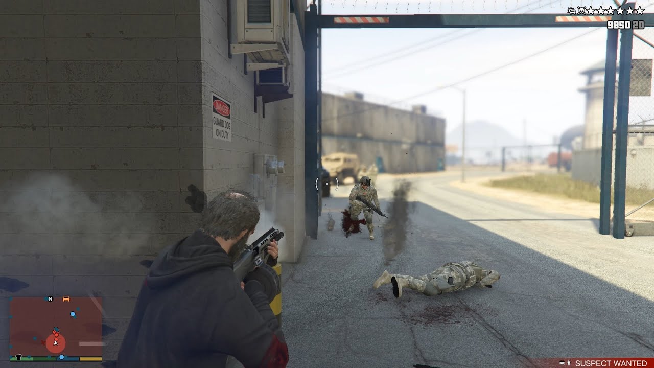 GTA V Bolingbroke Penitentiary Prison Shootout + Six Star Escaped(RDE 3.1.7)