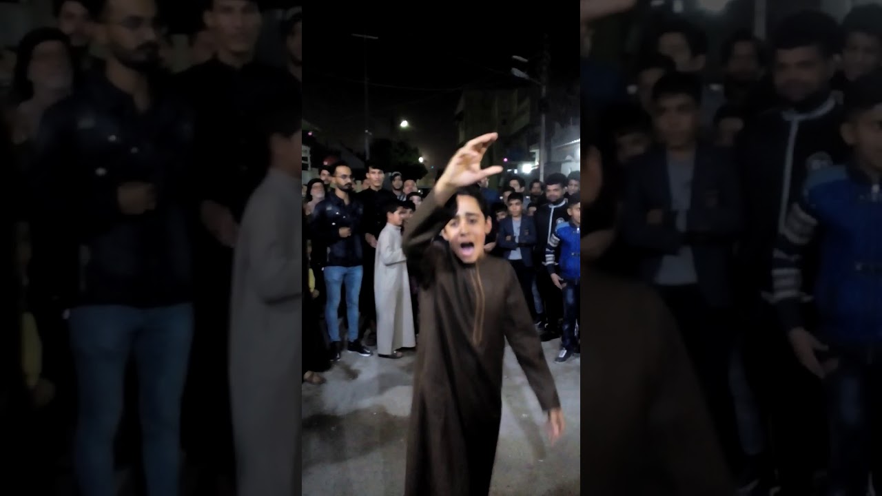 العملاق مرتضى حرب يطرب للمهوال الصغير حسين البعاج في زواج سيد مرتضى البعاج