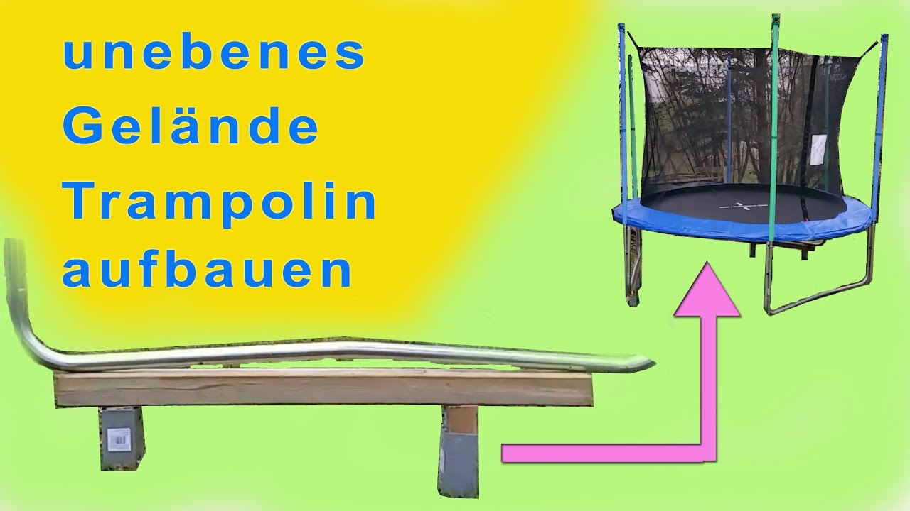 Trampolin unebene Wiese aufbauen | HUDORA unboxing + Aufbau