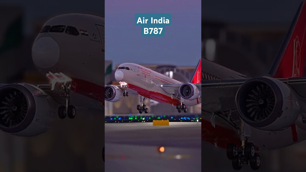 Air India B787 Taking Off from Dubai 🇮🇳✈️🌆 | Dreamliner Power! #shorts #aviation